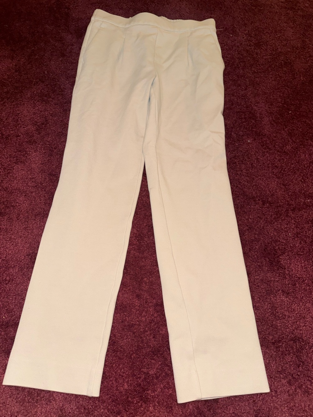 Ann Taylor khaki dress pants pull on elastic size XS